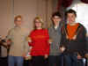 Robin, Egbert, Chantal en Loran met de beker